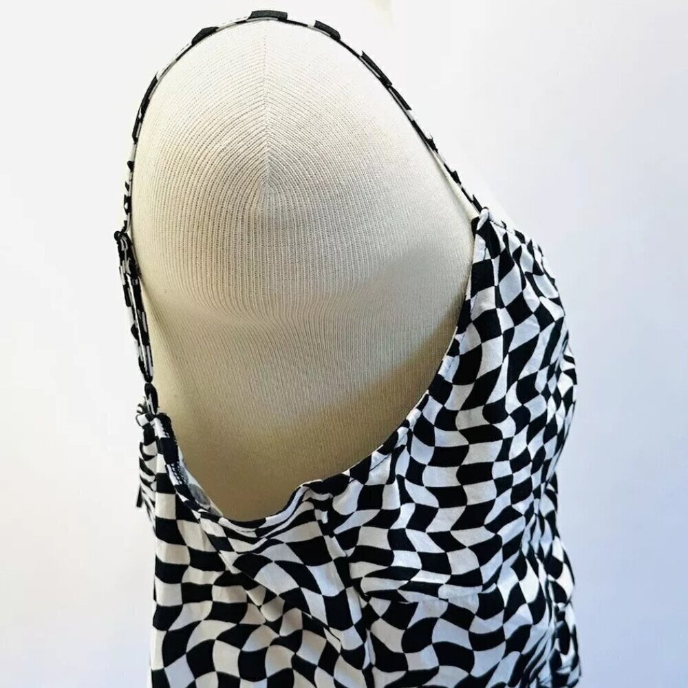 NWT SO GOODS FOR LIFE Juniors Sleeveless Straps Pullover V-Neck Checkers Top XL - Picture 7 of 10